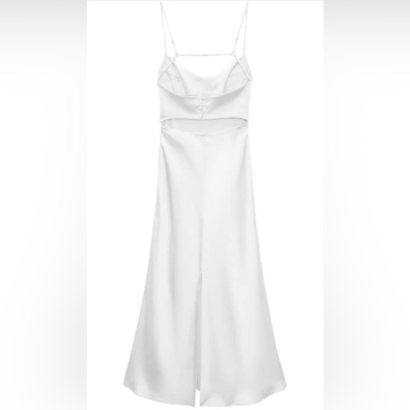 NWOT White Maxi Cocktail Dress Size M - Picture 2 of 9